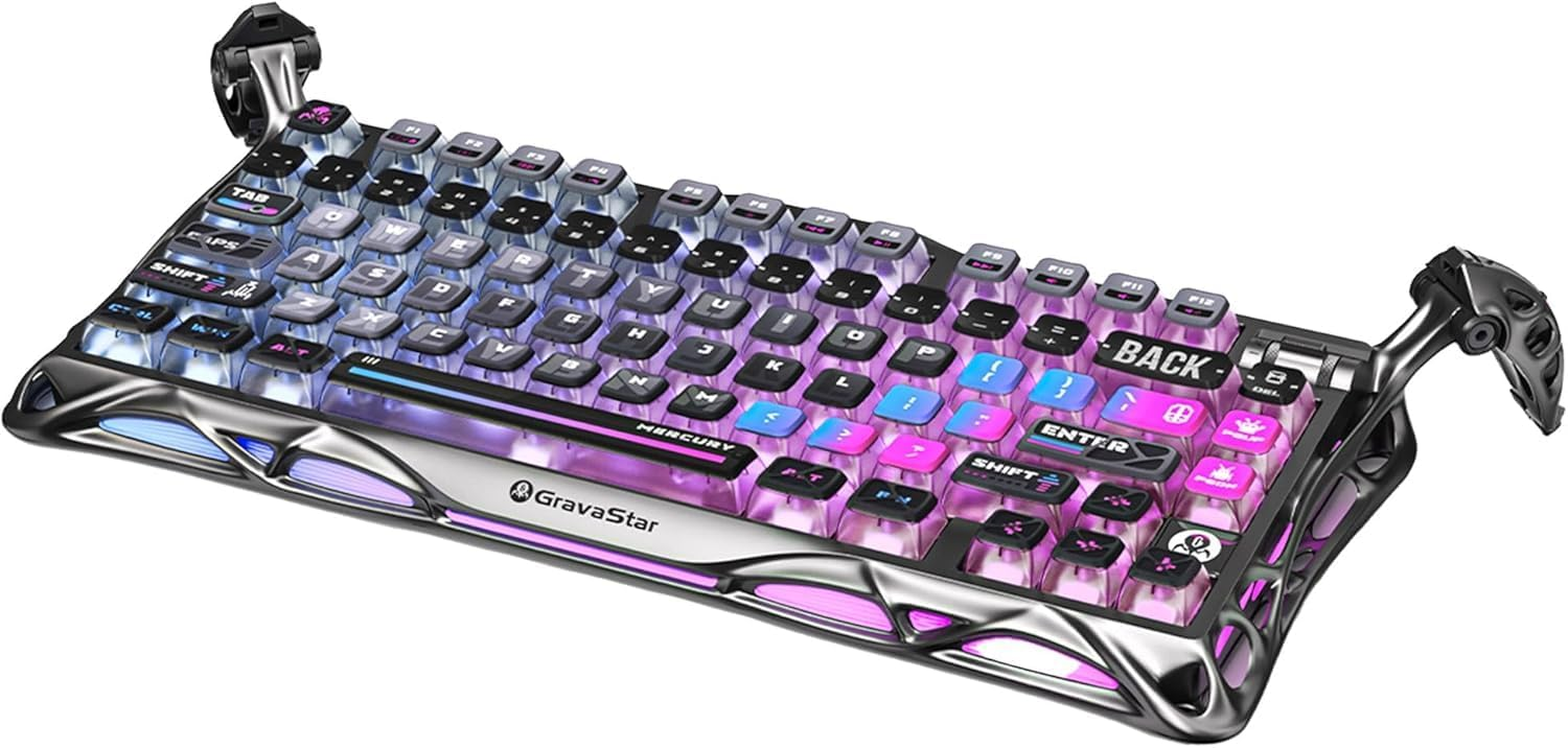 GravaStar Mercury K1 Pro 75% Wireless Mechanical Gaming Keyboard Special Edition - Cyberpunk GravaStar Mercury K1 Pro 75% Wireless Mechanical Gaming Keyboard Special Edition - Cyberpunk